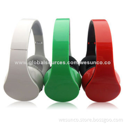 Good-folded Custom Bluetooth Headset with Mic, CSR V3.0 or ISSC & TF & Aux-in & FMNew